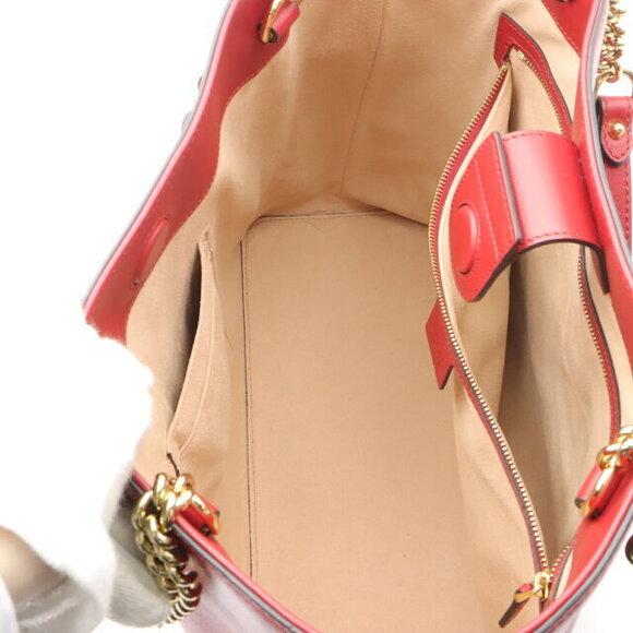 Gucci tote bag leather red - Picture 4 of 8